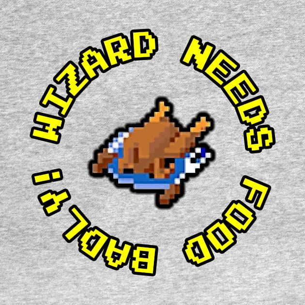 Gauntlet Arcade Game - Wizard Needs Food Badly by onekdesigns